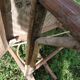 Old rattan deckchair
