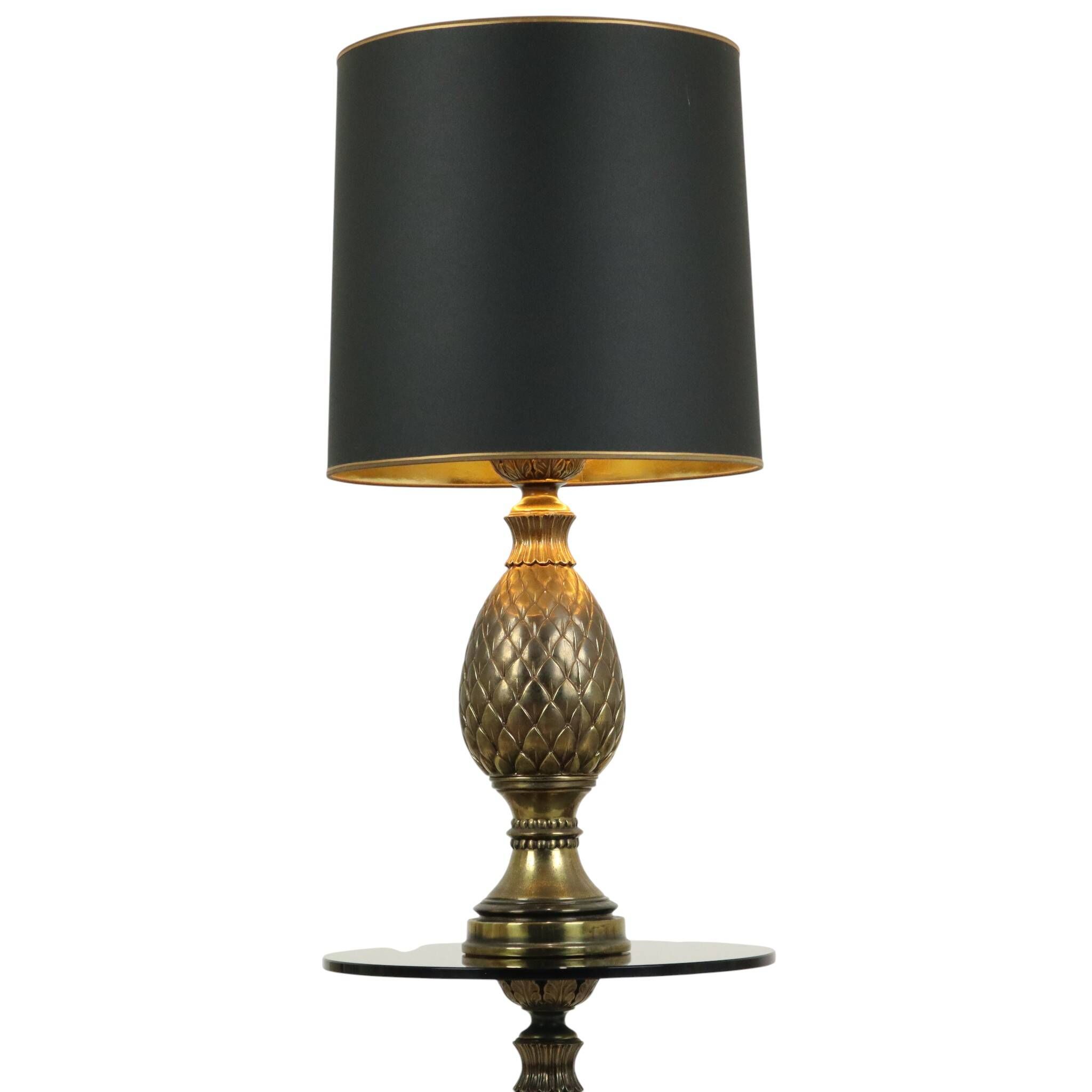 Lampe et table en pin rare Deknudt Loevsky années 1970