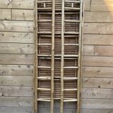 Foldable vintage bamboo bookcase