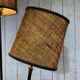 1960s floor lamp with three lights and its period lampshades.