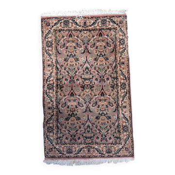 Handmade vintage Persian Kerman rug  61cm x 97cm 1950s