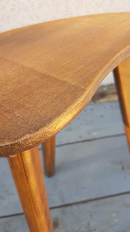 Tabouret tripode vintage en bois