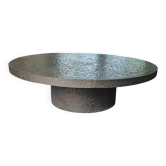 Beautiful composite, resin stone look brutalist coffee table