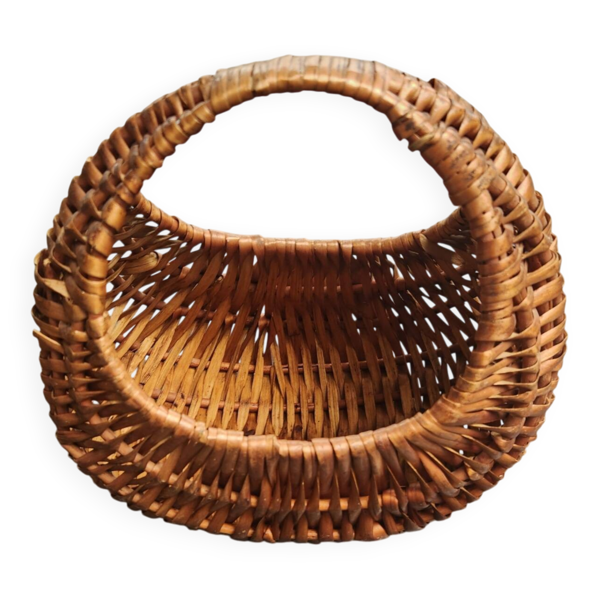 Vintage wicker gondola basket