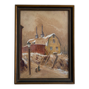 Peinture suédoise « Kungsklippan, 1932