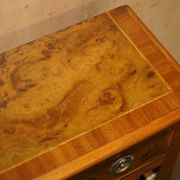 Flamed walnut sideboard for 36 bottles with drawer