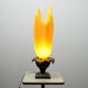 Lampe de table torche enflammée Georgia Jacob Athena en résine sculptée et tissu 70
