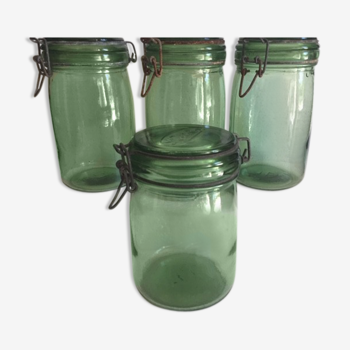 Set of 4 "ideal" brand jars