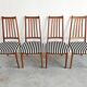 Ensemble de 4 chaises Mid-Century Modern en teck massif 1960