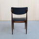 4 Dining Chair in Rosewood and Leatherette by AWA, 1960s
