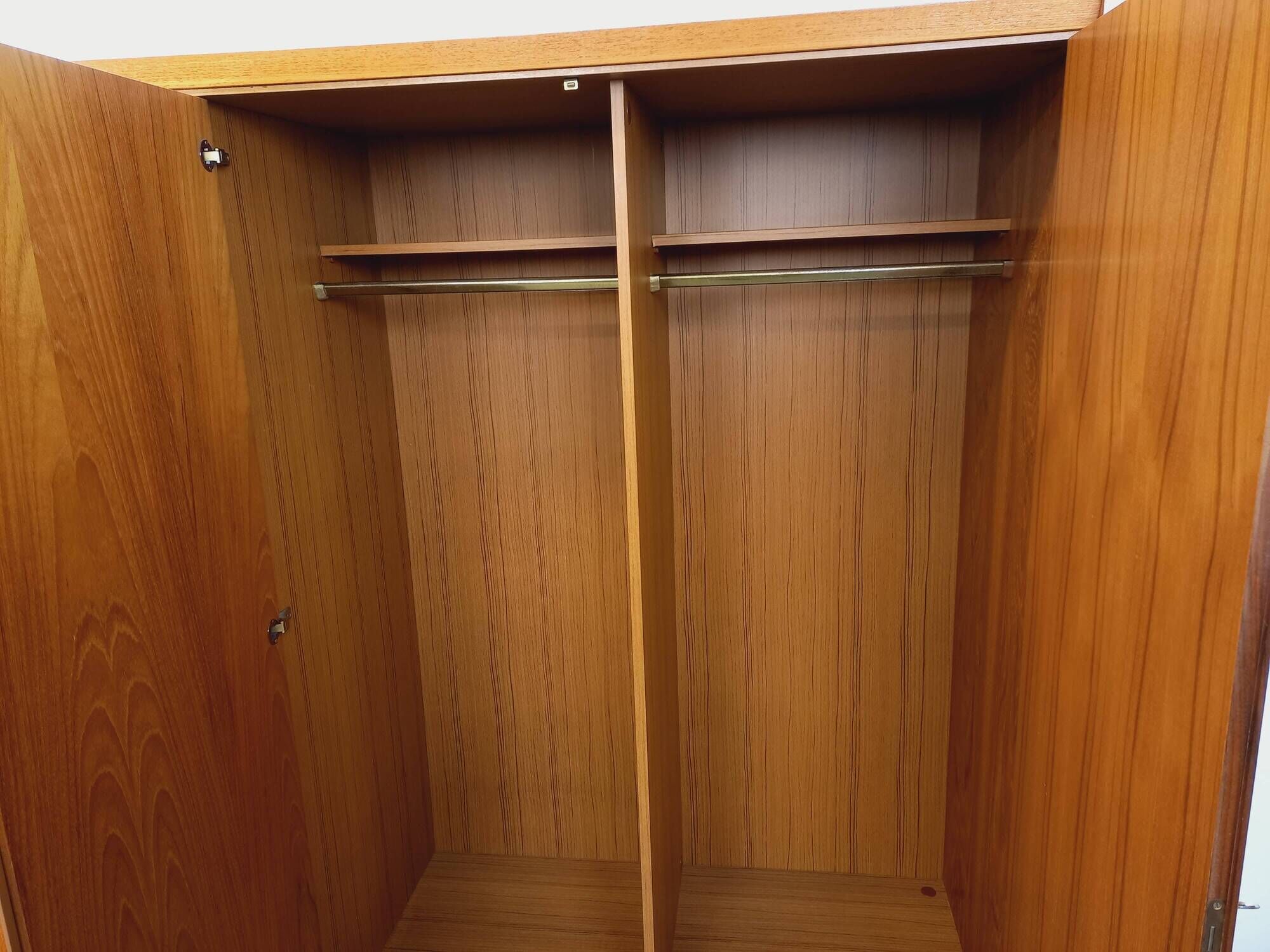 Vintage Scandinavian-style teak wardrobe from the 1960s