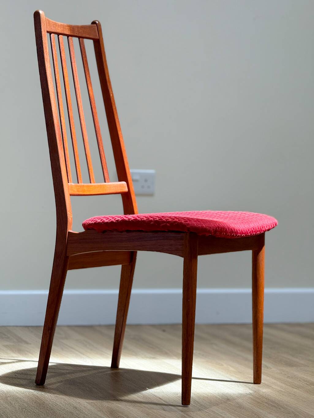 A Set Of Six Danish Dining Chairs (Original Condition And Uphosltery)