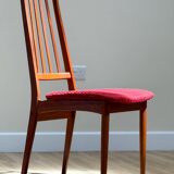 A Set Of Six Danish Dining Chairs (Original Condition And Uphosltery)
