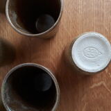 Lot de 6 verre ou tasse en grès