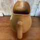 Antique pitcher old beige stoneware made in france vintage
