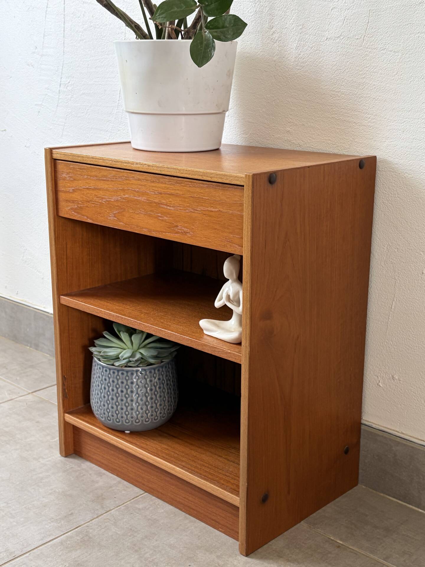 Vintage teak bedside table