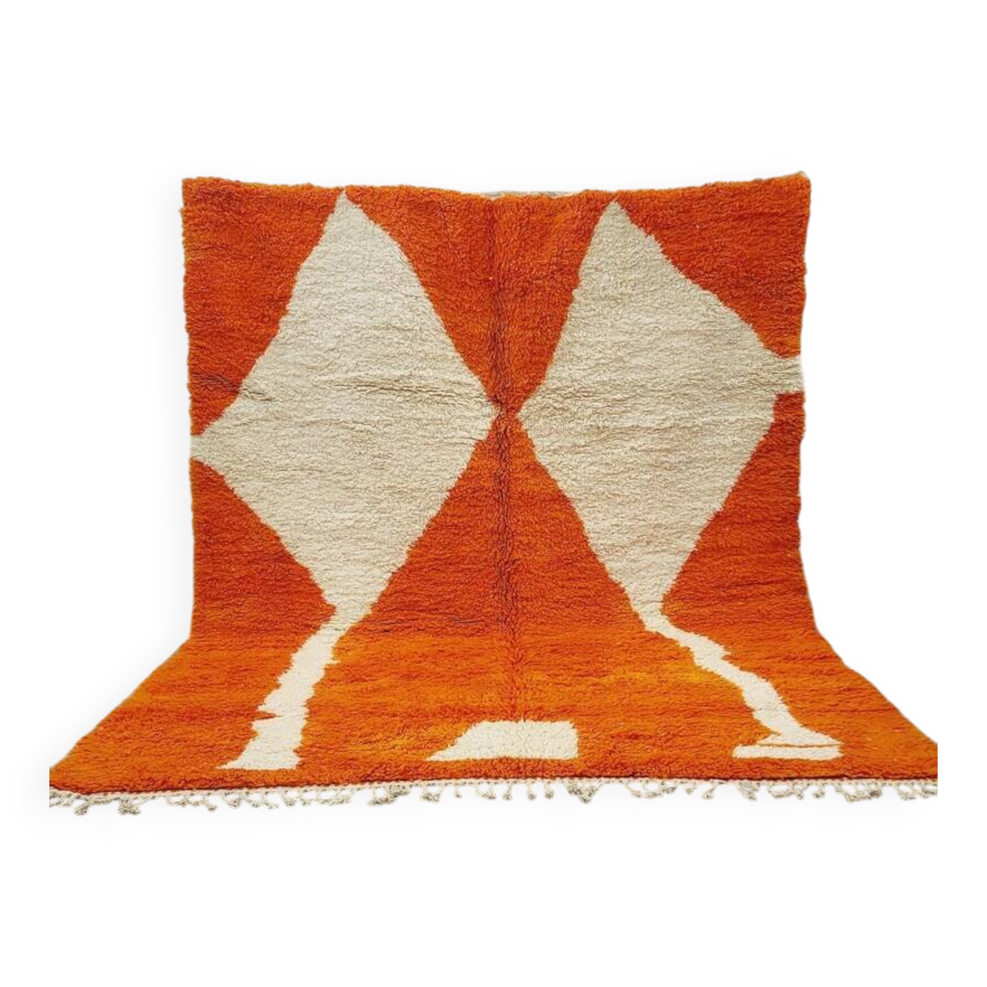 Beautiful handmade orange rug 200cm x 300cm