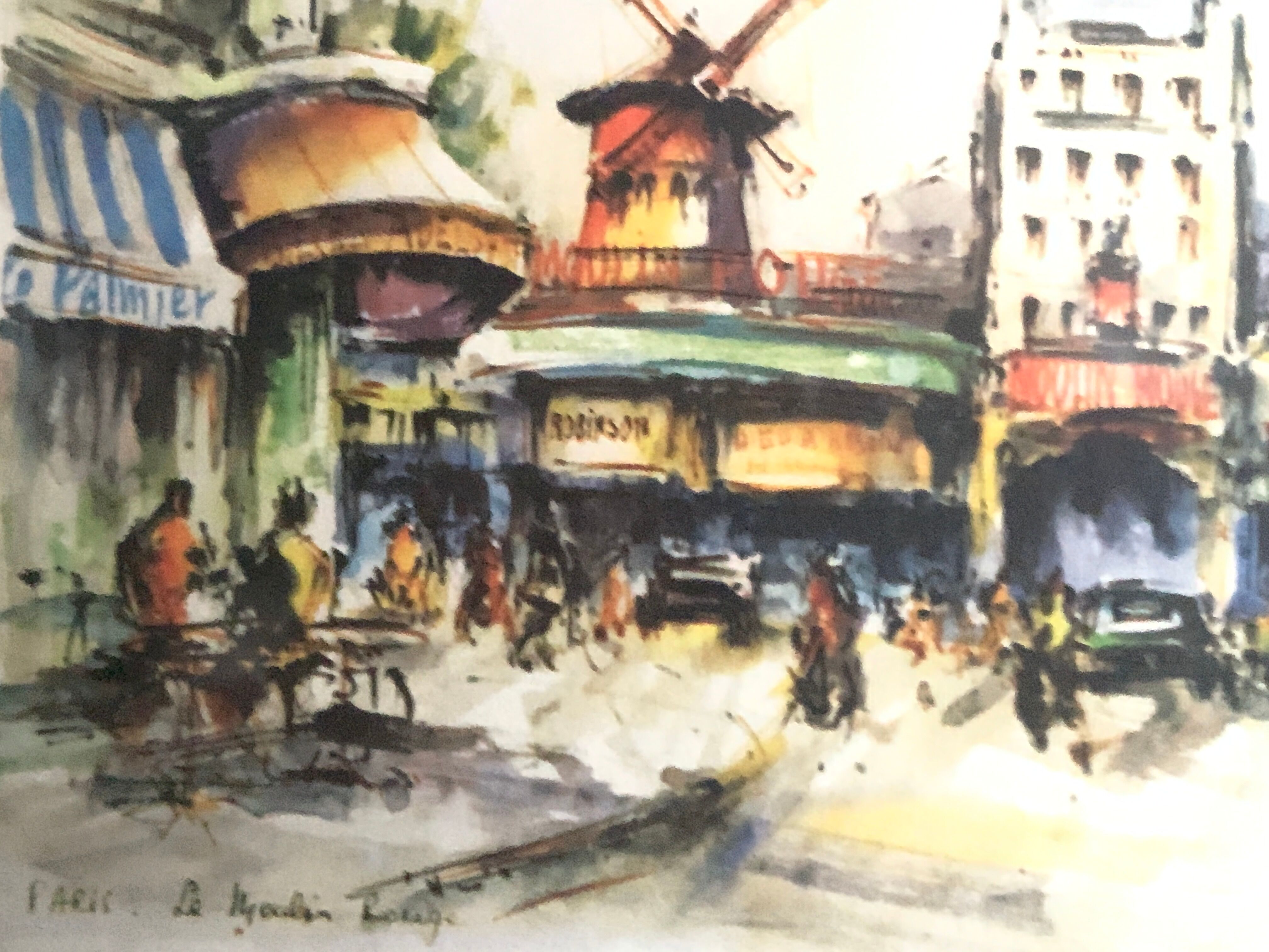 Engraving moulin rouge paris