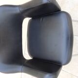 Vintage skai black armchair