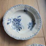 Set of 2 hollow plates Flore U&C Sarreguemines