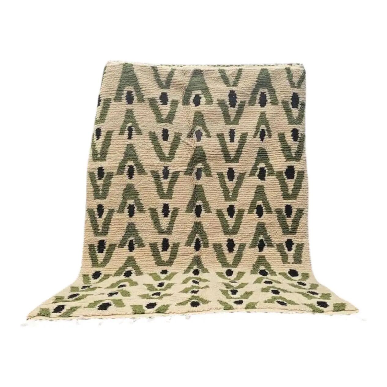 Tapis tissé à la main 200x300 cm, laine, beige, Maroc