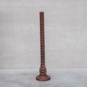 Antique art deco french turned oak floor lamp