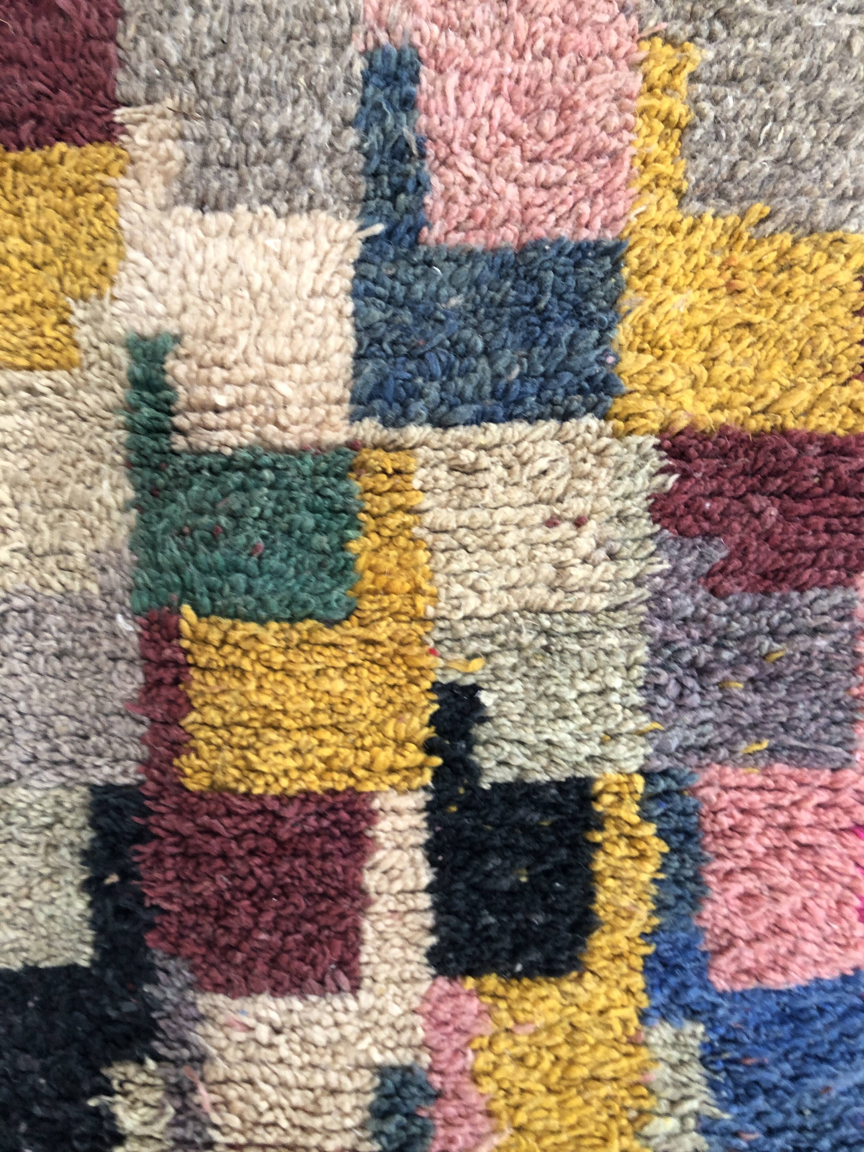 Moroccan Berber carpet corridor Boujaad 3,56x0.67m