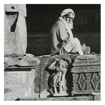 Temple and sadhu, Rajasthan
