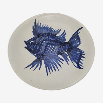 Assiette au poisson d'Alain Piclet pièce unique Quimper