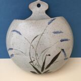 Ceramic wall plant holder with unknown signature floral patterns