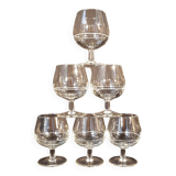 6 cognac or digestive glasses
