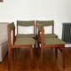 Lot of 4 1960s Scandinavian style chairs.
