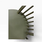 Ensemble de 2 chaises de salle à manger vintage vert olive à fuseaux