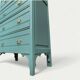 Old grey green high chest of drawers H160