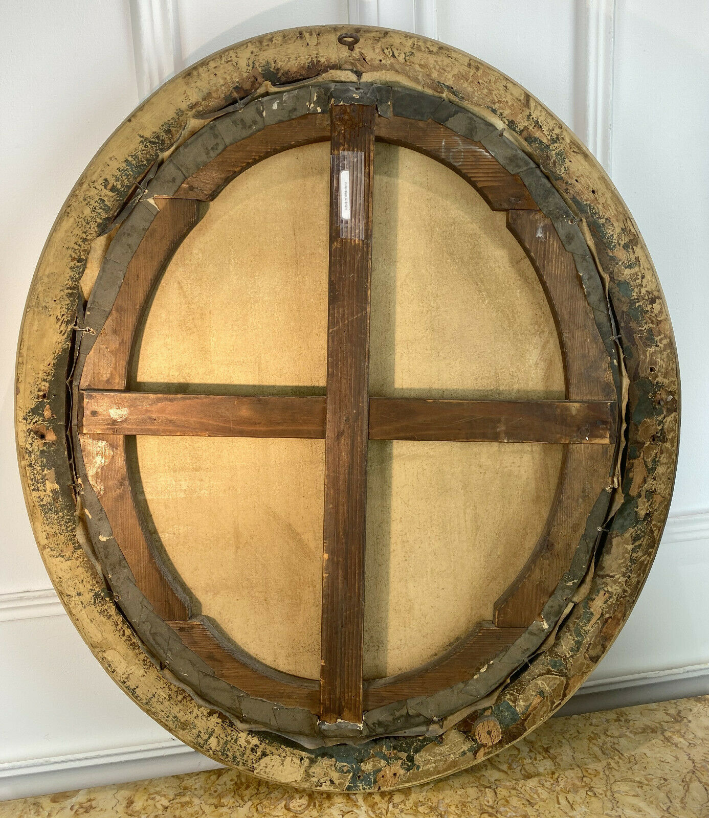 Oil on canvas oval late eighteenth portrait from château de Brialy