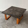 Vintage Belgian slate & oak coffee table, 1970s