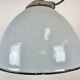 Industrial Grey Enamel Factory Lamp with Cast Iron Top from Zaos, 1960