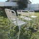 Chaises de jardin en métal perforé