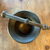 Ancient bronze mortar and pestle