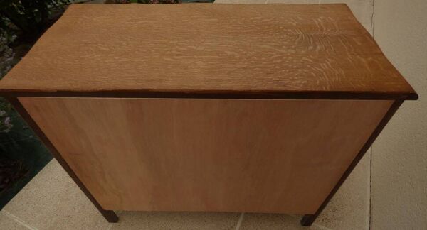 Commode de style en bois massif 3tirois, totalement relookée