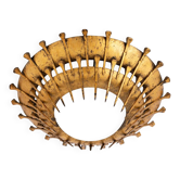 Mid-century brutalist Spanish flush mount