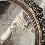 Silver-plated tripod serving dish