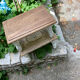 Lot de 2 petits tabourets relookes maison de campagne