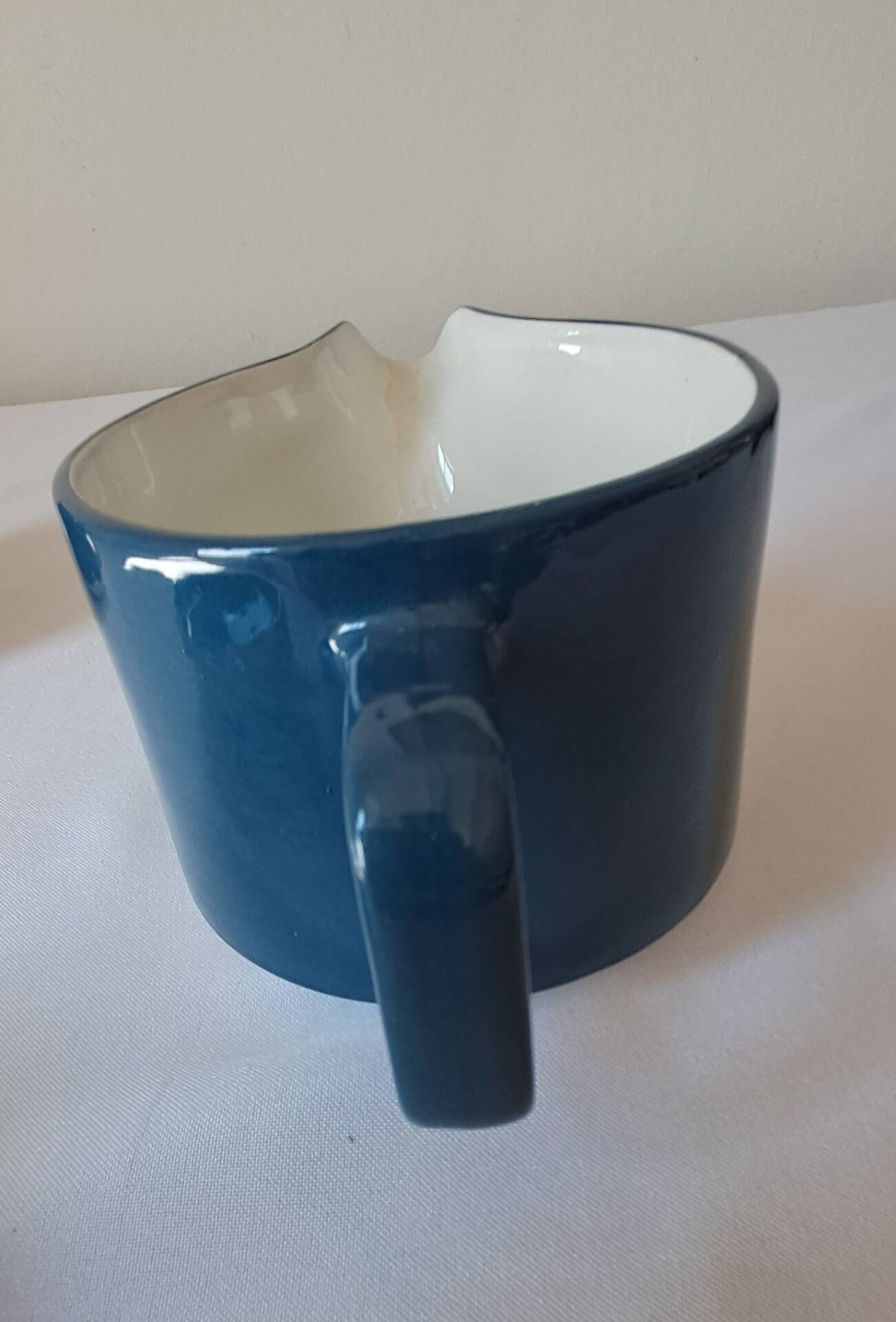 Teapot and milk jug, selfish, stackable. Sarreguemines. 1980s.