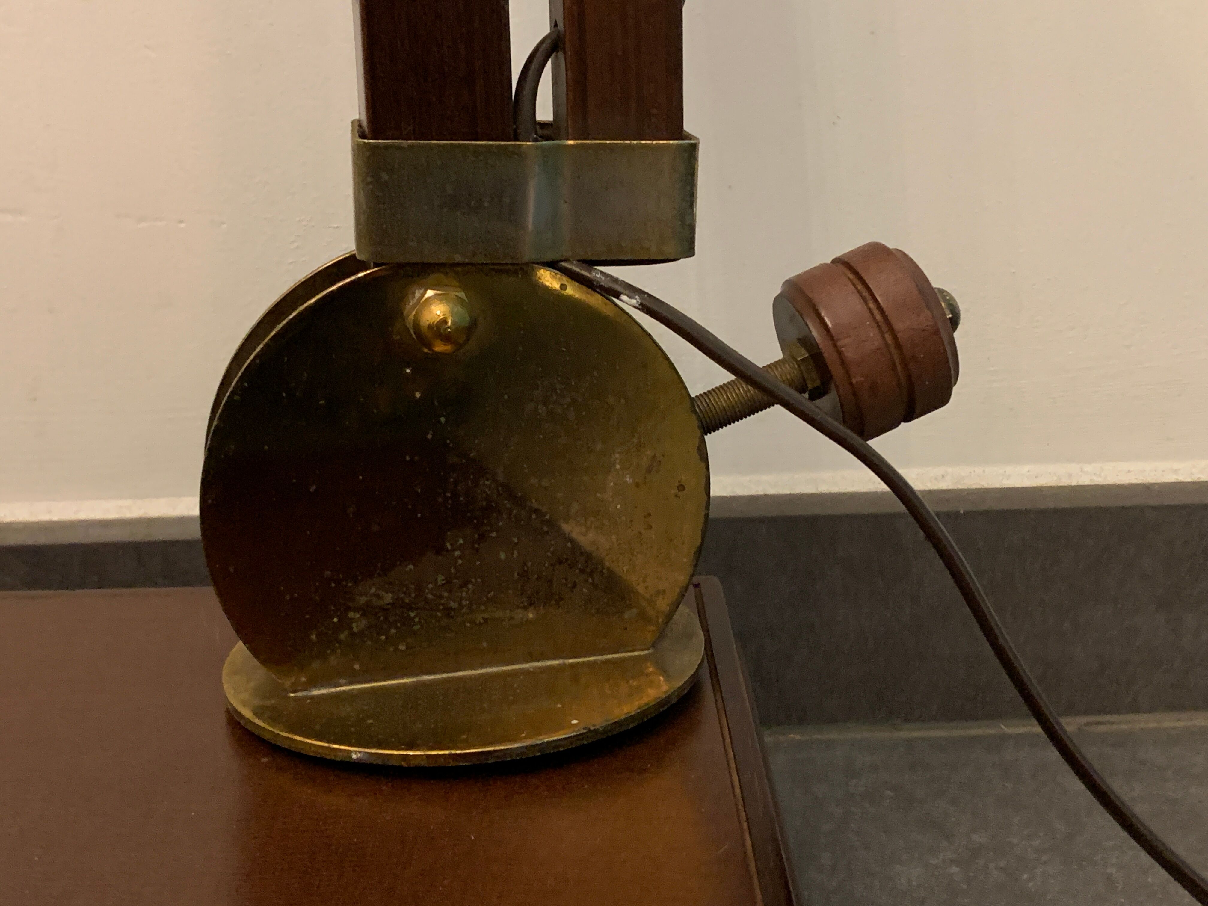 Adjustable and steerable wooden arch lamp lamp 1970