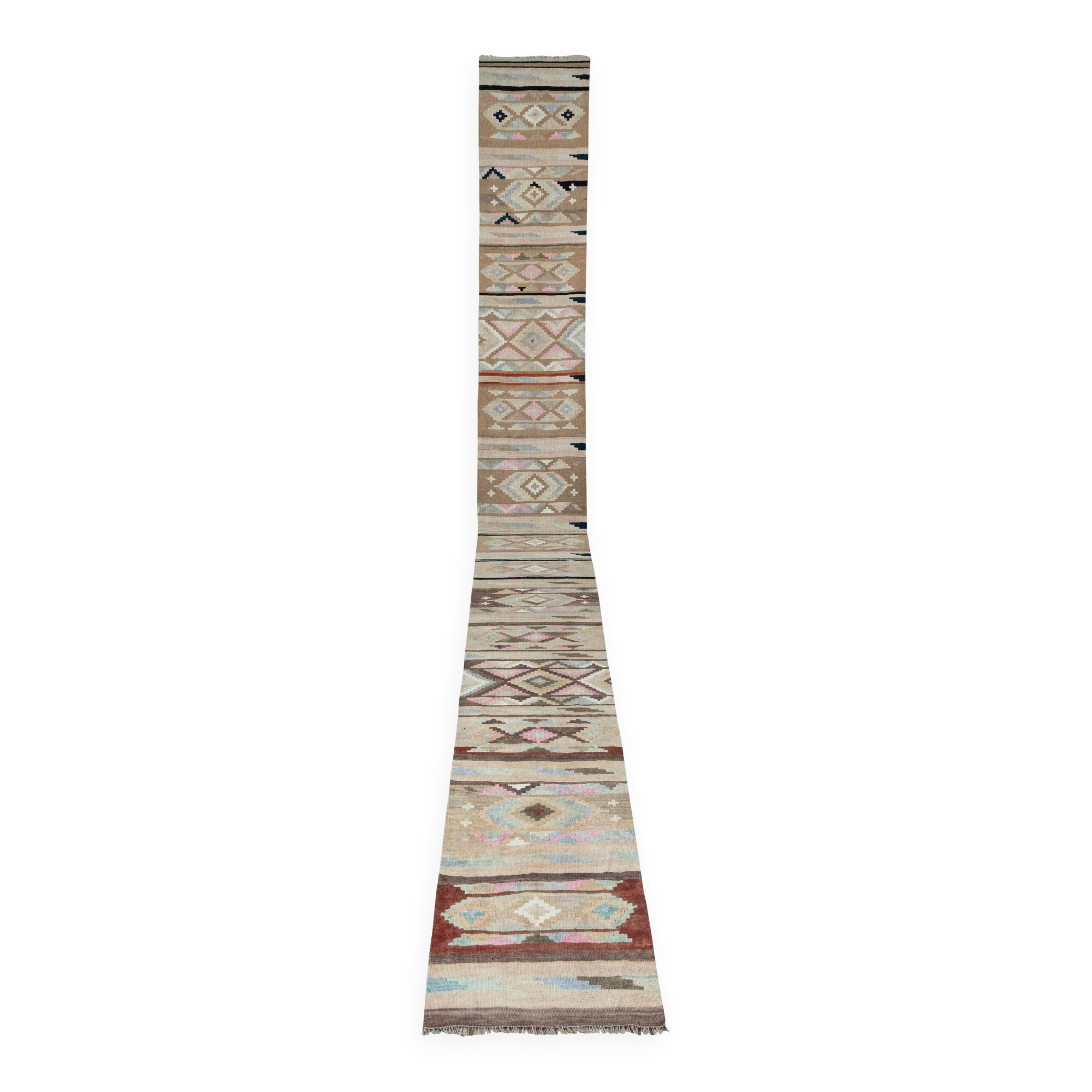 Vintage Turkish hallway rug 70x682 cm