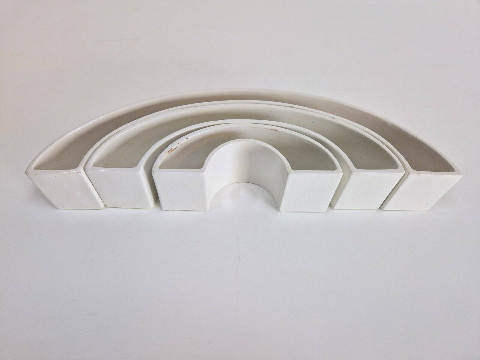 Tremiti Tondo Bowls in Ceramic by Angelo Mangiarotti for Danese Milano, 1964, Set of 3