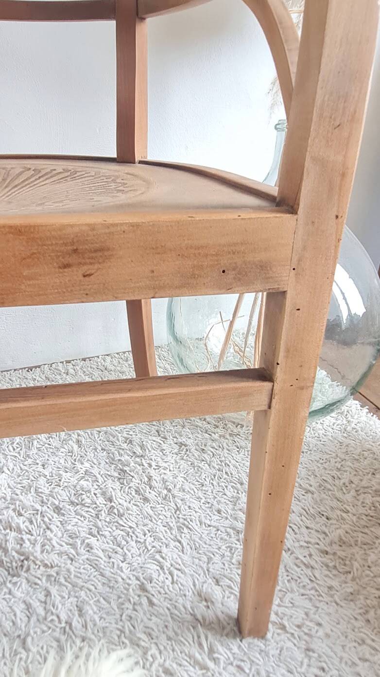 Pair of chairs in the style of antique armchairs circa 1940 - engraved seat.