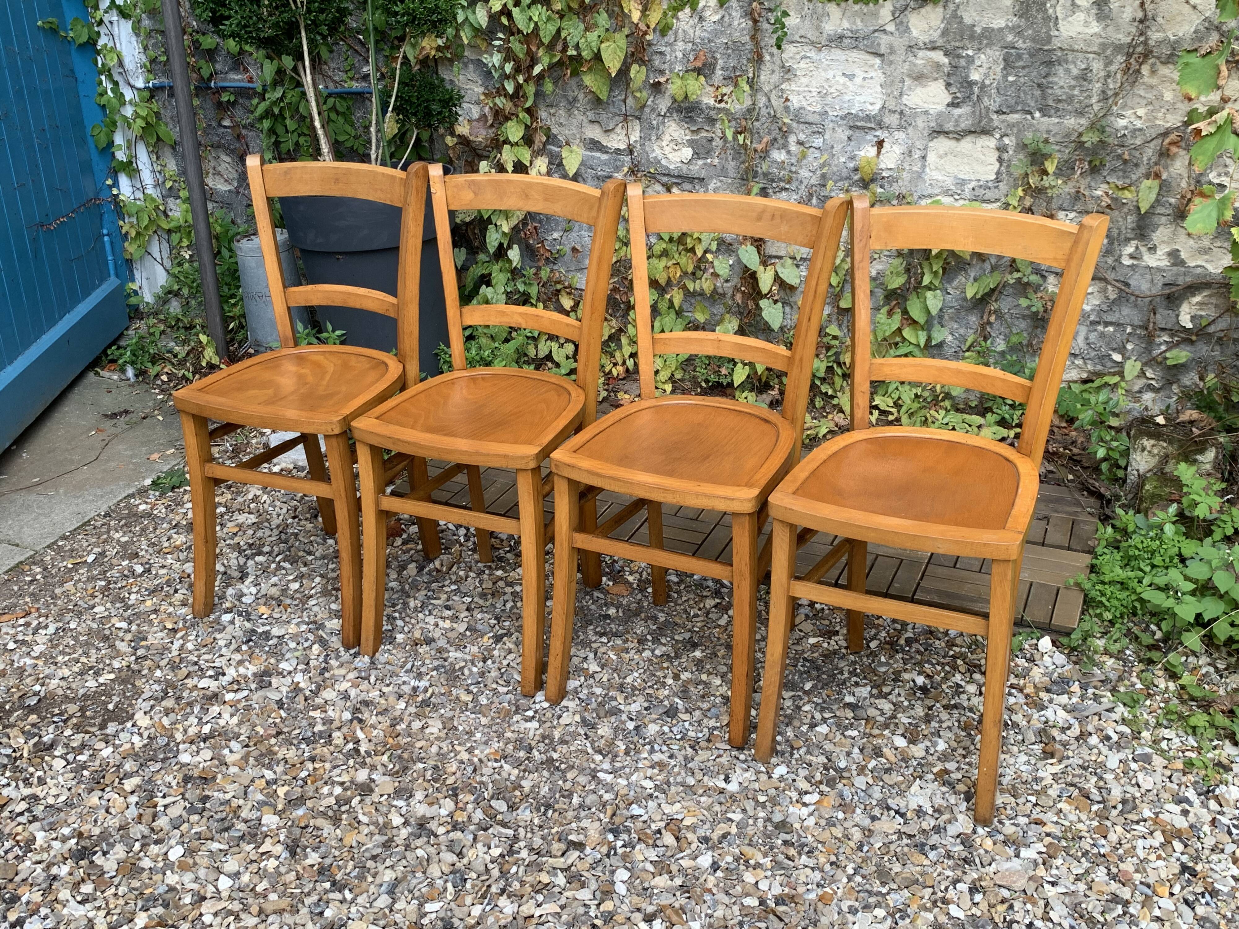4 vintage Luterma bistro chairs 1940