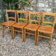 4 chaises bistrot vintage Luterma 1940